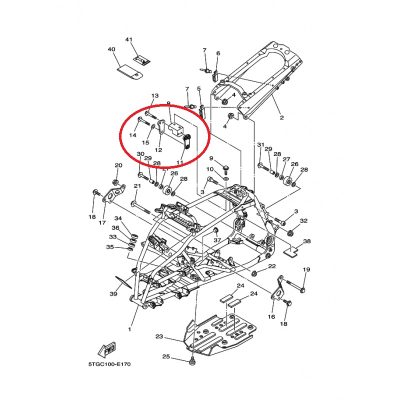SOPORTE SUPERIOR DE MOTOR YFZ 450