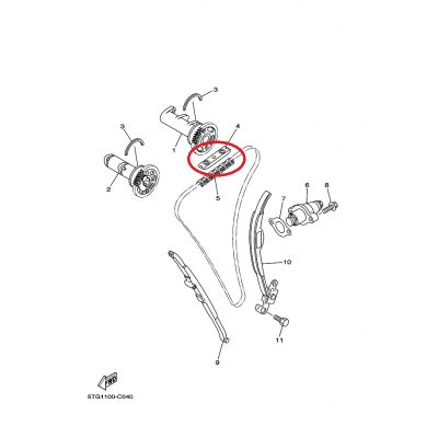 PATIN DISTRIBUCION SUPERIOR YFZ 450